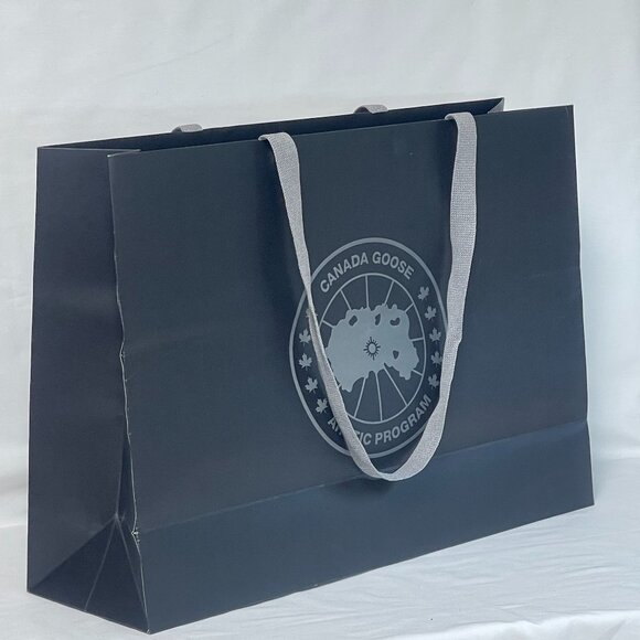 Canada Goose Large Paper Shopping Gift Bag - Black & Gray - New - Picture 4 of 4